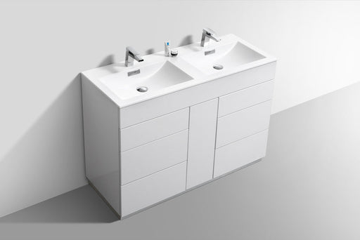 milano 48 double sink nature wood modern bathroom vanity kubebath