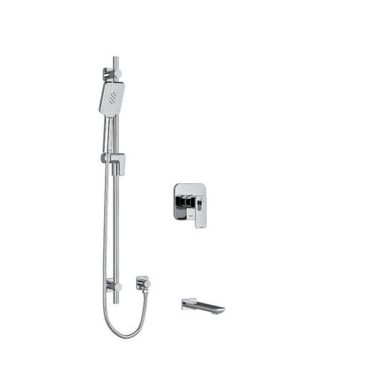 Riobel Equinox System with Tub Spout and Hand Shower Rail Chrome