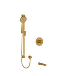 riobel riu 2 way system with spout and head shower Brushed Gold