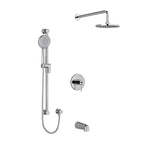 riobel gs 3 way system with hand shower rail shower head and tub spout Chrome Wall Arm