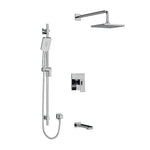 Riobel Zendo 3-Way System with Hand Shower Rail, Shower Head and Spout Chrome