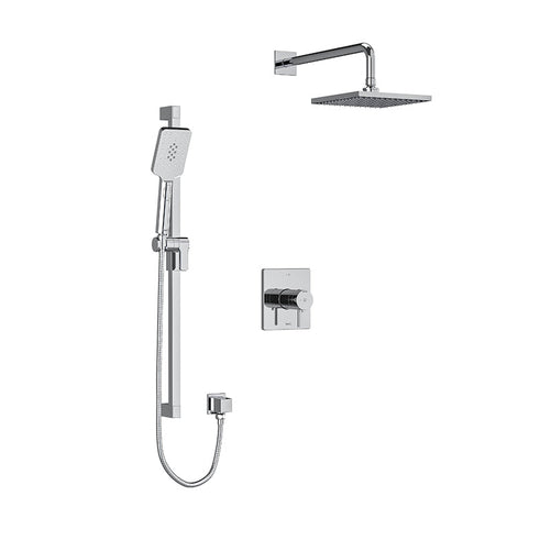 riobel premium kit 2 way system with hand shower and shower head Chrome Wall Ceiling Arm