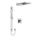 riobel gs 2 way 3 way system with hand shower rail and rain and cascade showerhead Chrome