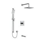Riobel Premium KIT#2845 3-Way System with Hand Shower Rail, Shower Head and Spout Chrome Wall Mount