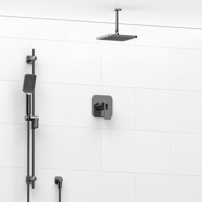 riobel uquinox 2 way system with hand shower and shower head Chrome Ceiling Arm