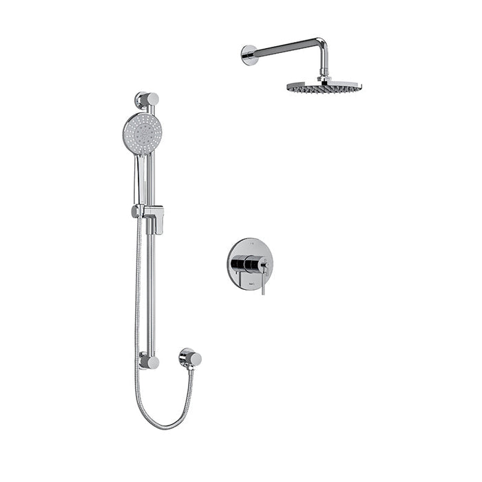 riobel GS 2 way system with hand shower and shower head Chrome Wall Arm