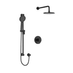 riobel riu 2 way system with hand shower and shower head Black