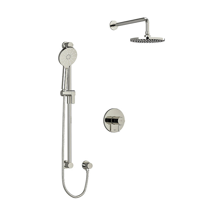 riobel riu 2 way system with hand shower and shower head Polished Nickel