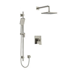 riobel Zendo 2 way system with hand shower and shower head Brushed Nickel Wall Arm