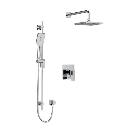 riobel Zendo 2 way system with hand shower and shower head Chrome Ceiling Arm