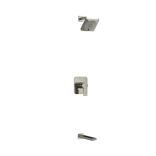 Riobel Fresk 2-Way No Share with Shower Head and Tub Spout Brushed Nickel