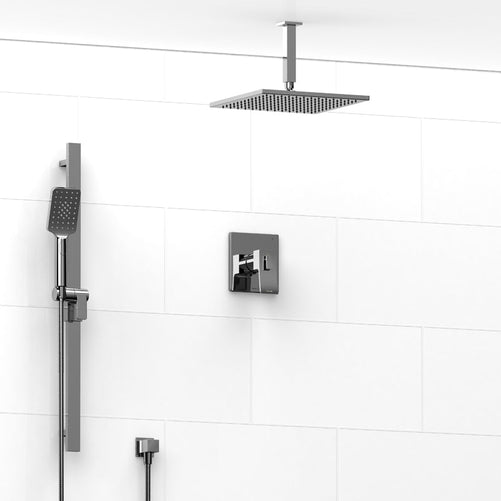 riobel premium kit 2 way system with hand shower and shower head Chrome Wall Arm