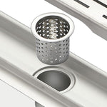 Kubebath 47.25" Linear Drain with Pixel Grate Stainless Steel