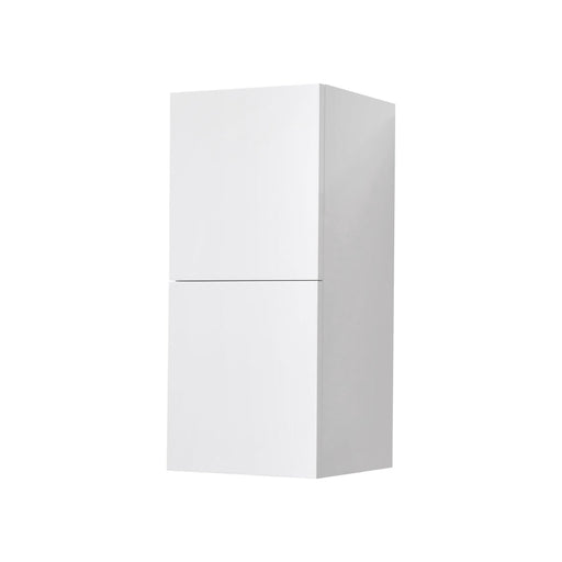 bliss 12 wide by 24 high linen side cabinet with two doors in gloss white finish kubebath