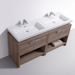 levi 63 butternut modern bathroom vanity w cubby hole kubebath