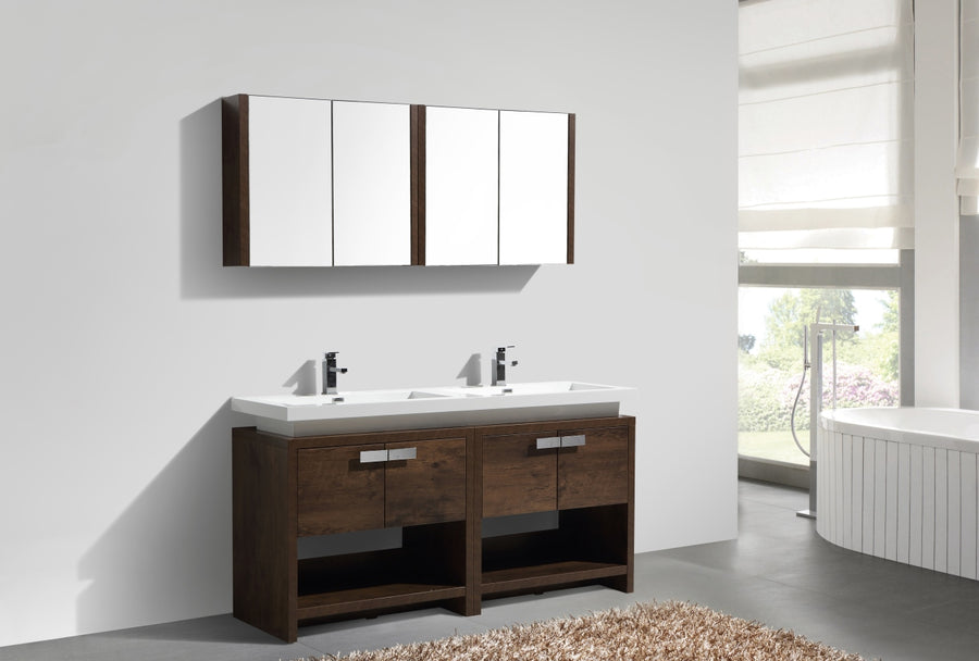 levi 63 butternut modern bathroom vanity w cubby hole kubebath