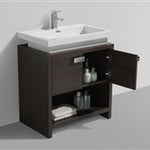 levi 30 butternut wood modern bathroom vanity w cubby hole kubebath