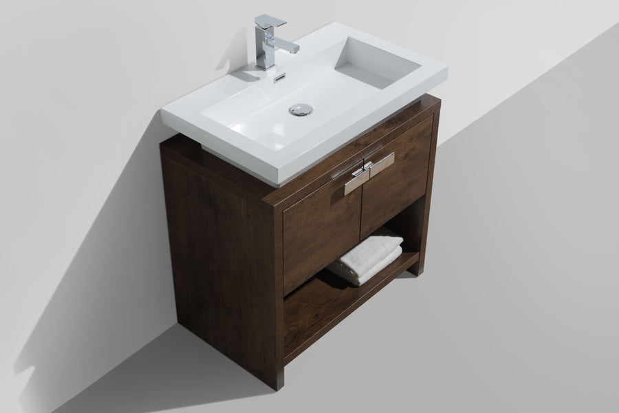 levi 32 butternut wood modern bathroom vanity w cubby hole kubebath
