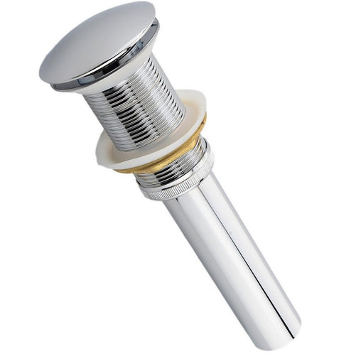 Solid Brass Pop-Up Drain (No Overflow) Chrome