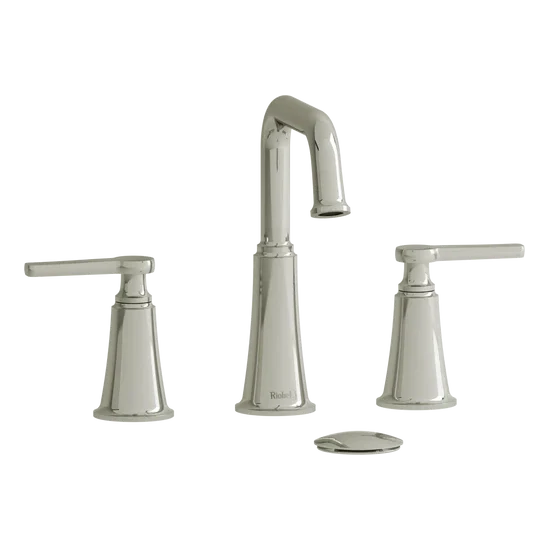 Riobel Momenti 8" Lavatory Faucet with Square Spout Polished Nickel Straight Handle