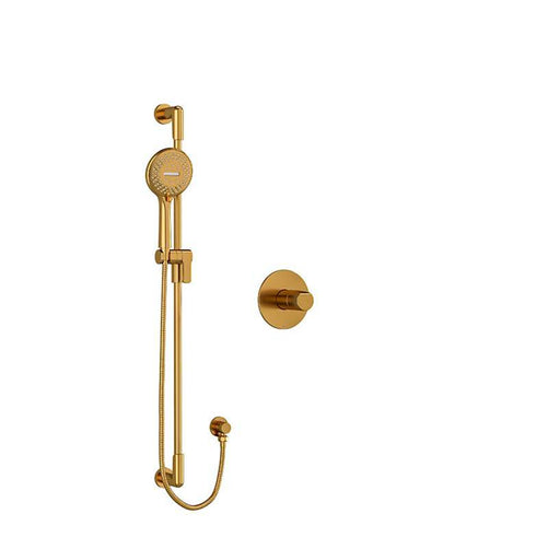 riobel parabola pressure balance shower faucet system single function Brushed Gold