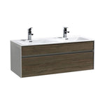 fitto 48 ash gray wall mount modern bathroom vanity double sink kubebath