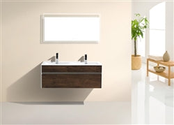 fitto 48 ash gray wall mount modern bathroom vanity double sink kubebath