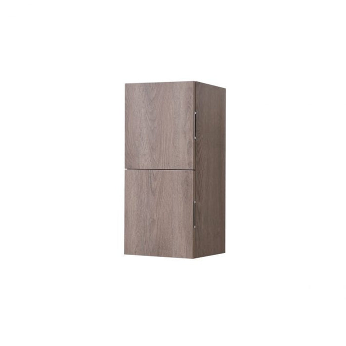 bliss 12 wide by 24 high linen side cabinet with two doors in butternut finish kubebath