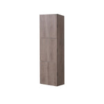 bliss 18 wide by 59 high linen side cabinet with three doors in butternut finish kubebath
