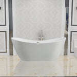Vanity Art Ella 71" Acrylic Freestanding Bathtub White