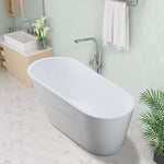 Vanity Art Turin 67" Acrylic Freestanding Bathtub White
