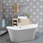 Vanity Art Sorrento 67" Acrylic Freestanding Bathtub White
