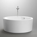 Vanity Art Osaka 59" Acrylic Freestanding Bathtub White