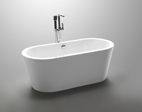 Vanity Art Alto 59" Acrylic Freestanding Bathtub White