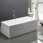 Vanity Art Vega 67" Acrylic Freestanding Bathtub White