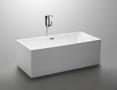 Vanity Art Vega 67" Acrylic Freestanding Bathtub White