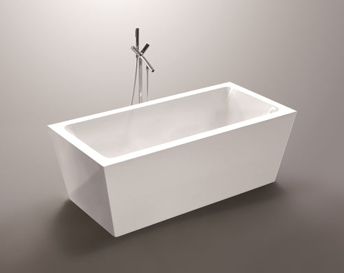 Vanity Art Axis 59" Acrylic Freestanding Bathtub White