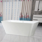 Vanity Art Genesis 67" Acrylic Freestanding Bathtub White