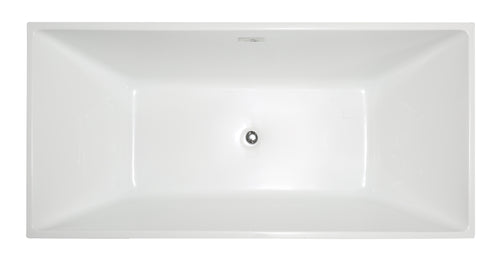 Vanity Art Adessa 67" Acrylic Freestanding Bathtub White
