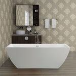 Vanity Art Adessa 59" Acrylic Freestanding Bathtub White