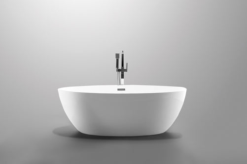 Vanity Art Curve 69" Acrylic Freestanding Bathtub White