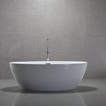 Vanity Art Curve 69" Acrylic Freestanding Bathtub White