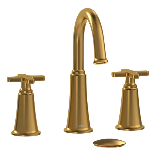 Riobel Momenti 8" Lavatory Faucet Brushed Gold Sttraight Handle