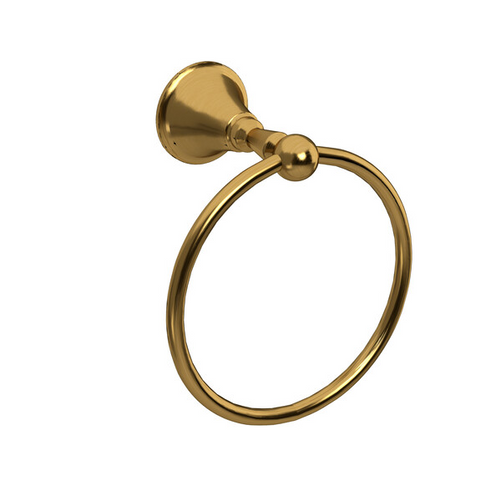 Riobel Momenti Towel Ring Brushed Gold