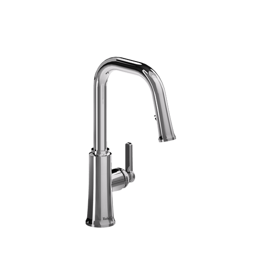 Trattoria Square Kitchen Faucet with 2 Jet Spray Chrome