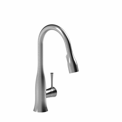 Edge Single Hole Prep Sink Faucet with 2 Jet Spray Stainless Steel