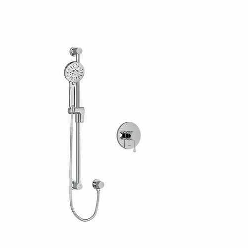 riobel Edge pressure balance shower faucet system single function Chrome