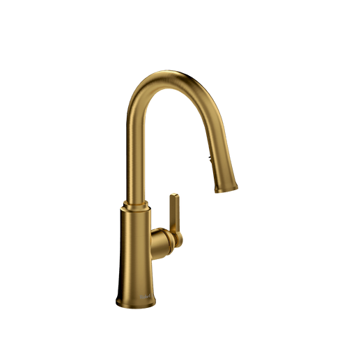 Trattoria Kitchen Faucet with 2 Jet Spray Brished Gold