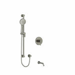 Riobel Edge System with Spout and Hand Shower Rail Black