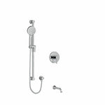 Riobel Edge System with Spout and Hand Shower Rail Chrome